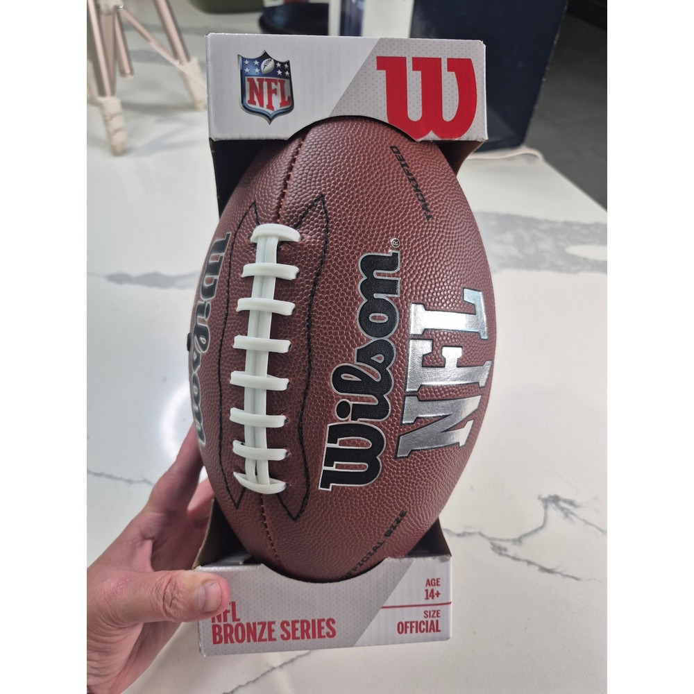 Wilson NFL Bronze Series MVP Football Official Size‎ Brown Silver WTF1415 NEW